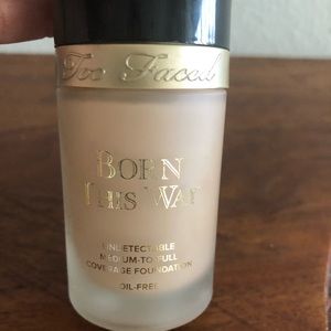 Too Faced Born This Way foundation, used 1x,